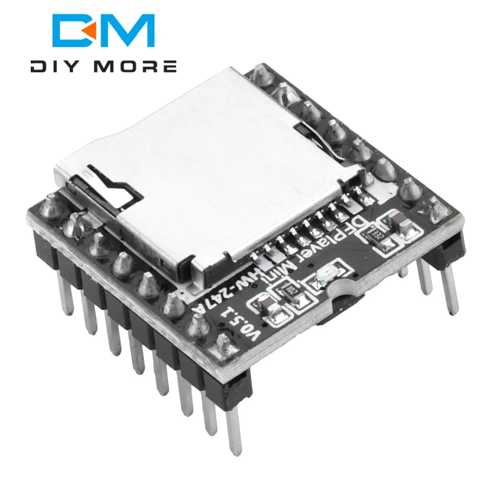 YX5200 DF Player Mini MP3 Player Module V3.0 16P TF Card U Disk DF Player Audio Voice Module Board DC 3.3V-5V For Arduino