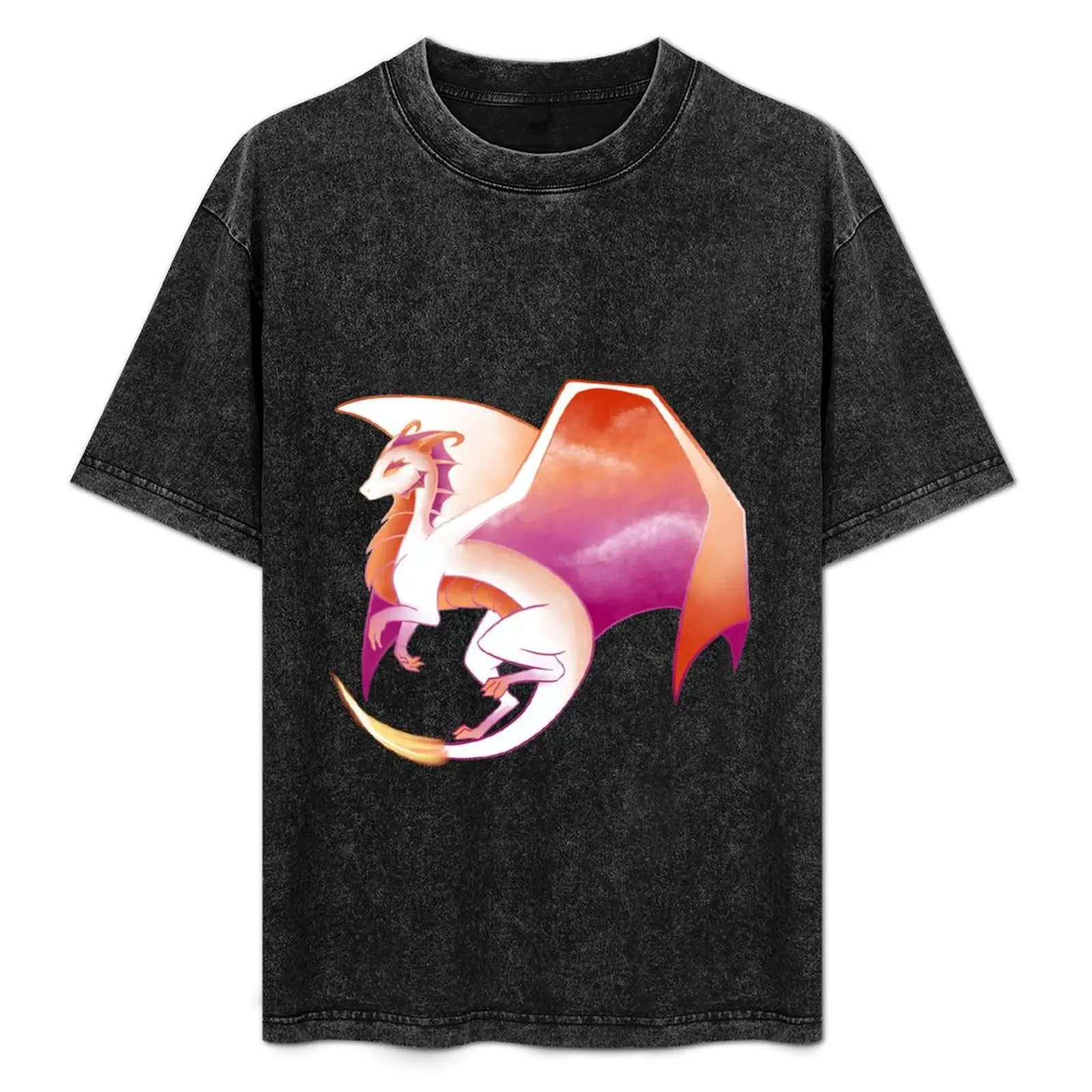 Lesbian Pride Dragon T-Shirt Lightweight Cooling Short Sleeve Tee