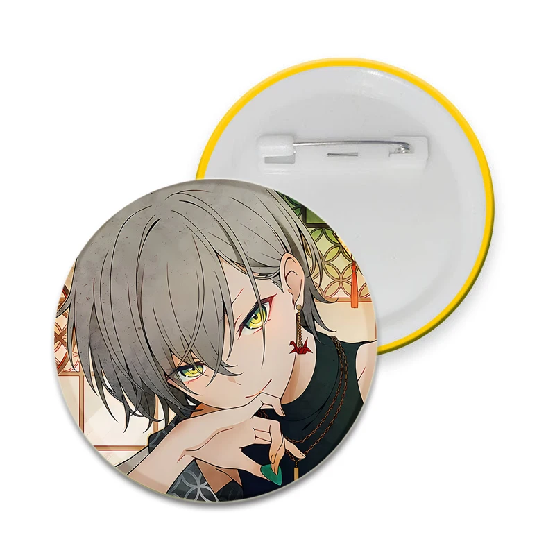 58/44/32MM Anime Project SEKAI-Hinomori Shiho Round Pins Cartoon Badges Cosplay Tinplate Brooch for Clothes Chest Ornament