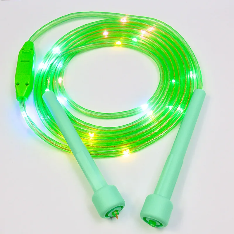 ED Luminous Jump Ropes Skipping Rope Cable for Kids Night Exercise Fitness Training Sports HA