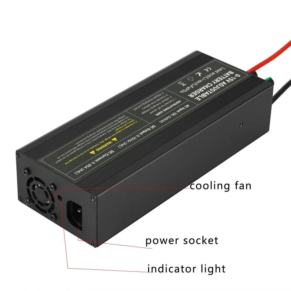 0-15V 0-60A Adjustable Battery Charge with Clip Fixed 14.6V 0-50A Lifepo4 Charger Car Fast Charge Lithium Battery Charger