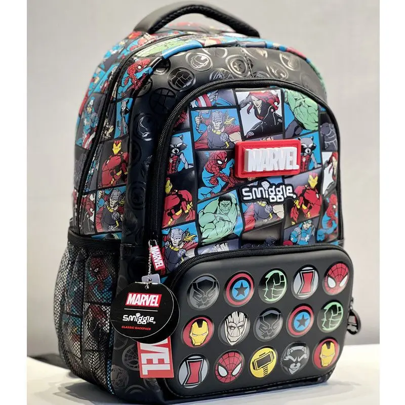 New Marvel Schoolbag Superhero Backpack Iron Man Spider-Man Student Backpack Boy Birthday Gift Christmas Gift