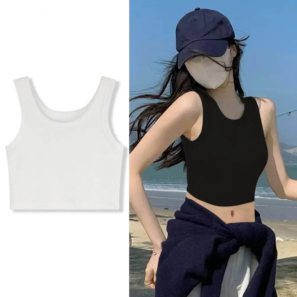 Sleeveless Vest Top Women's Summer Sleeveless Knit Tank Tops O-neck Solid Color Vest Pullover Sweater Streetwear for A for Women