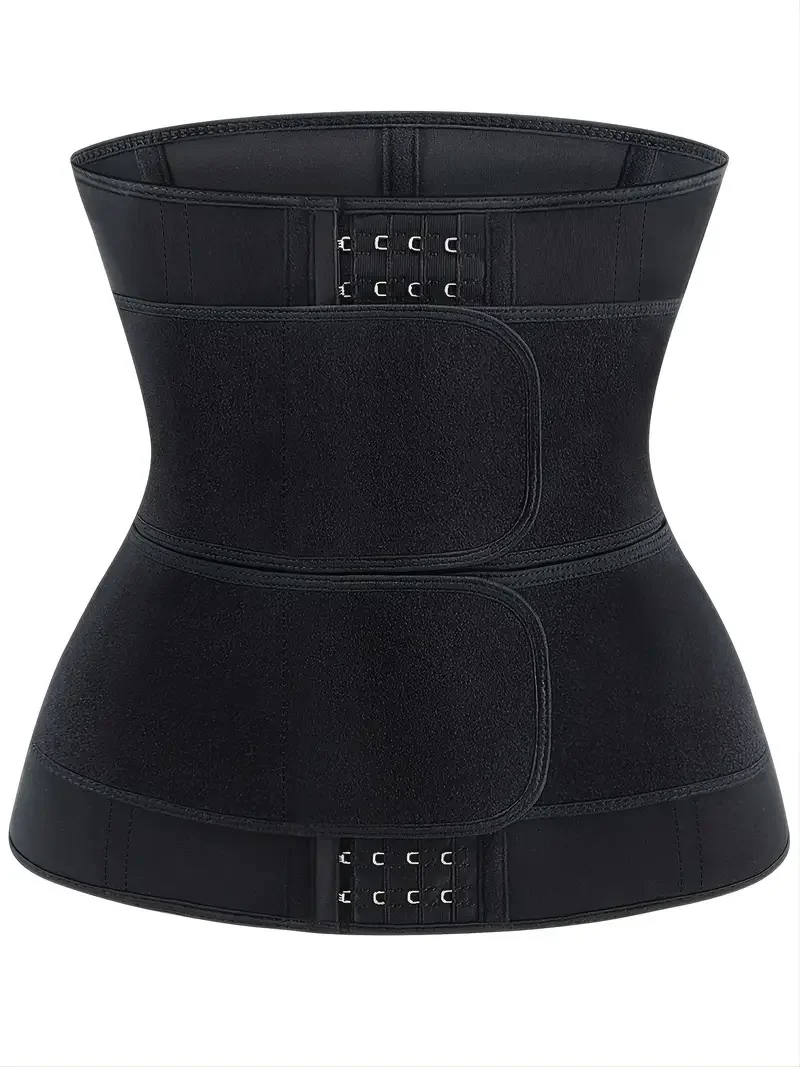 Women's Solid Color Waist Trainer Weight Tummy Control Loss Double Blets Waist Trainer