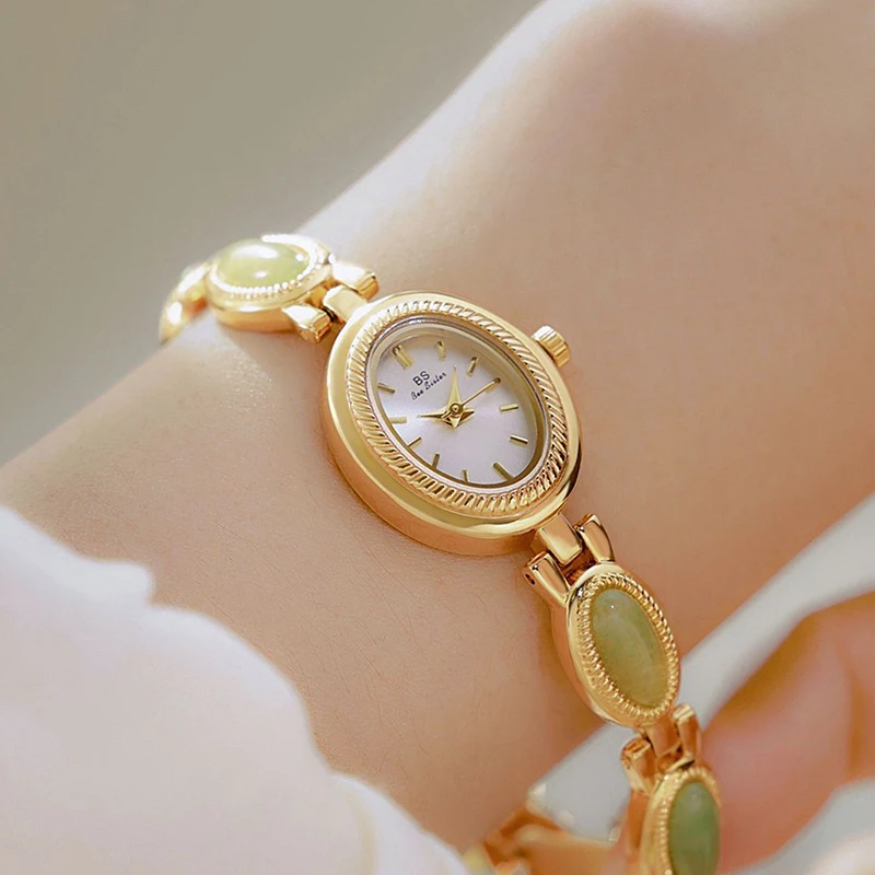 Oval Rhinestone 2025 Ladies Wrist Watches Top Brand Luxury For Women Bracelet Watches Gold relogio feminino dropshipping Fashion