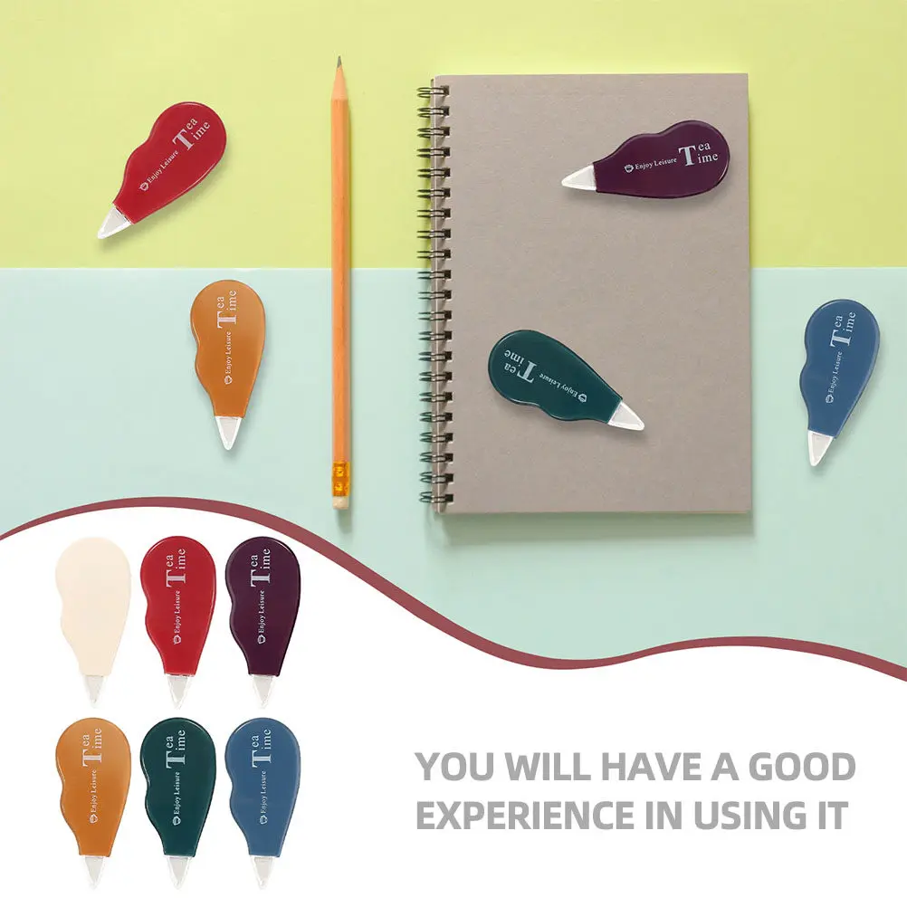 12Pcs Convenient Correction Tape Set Safe for Paper Photos Books Students Study Tools Correction Tape Corrective Tapes