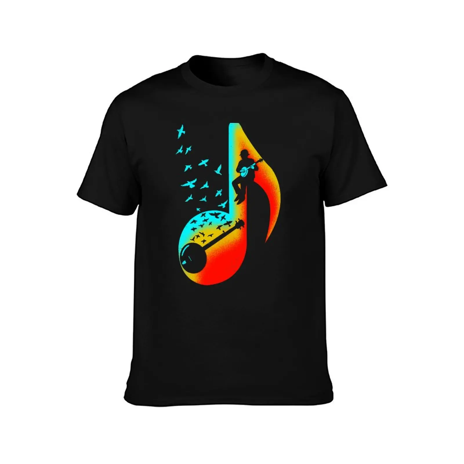 Music Banjo Player T-Shirt cotton t shirts man 100% T-Shirt