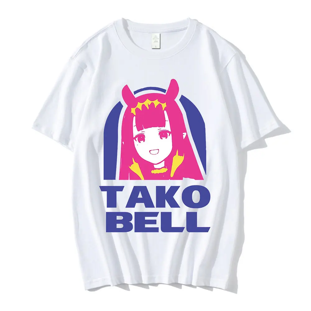 Hololive En Ina Tako Bell Logo Parody T Shirt 100% Pure Cotton Hololive En Ninomae Inanis Vtubers Virtual Youtuber Logo Parody