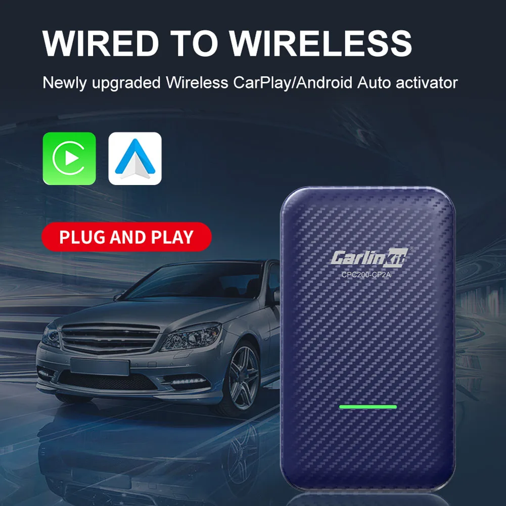 

Carlinkit 4.0 для проводного и беспроводного адаптера CarPlay Android Auto Box Dongle Синий автомобильный мультимедийный плеер Активатор Аксессуары