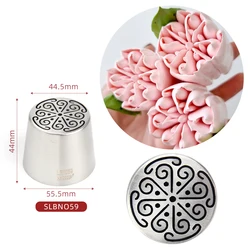 New Arrival Stainless Steel Extra Large Buds Waiting to Bloom Pattern Cake Icing Tip Marshmallow Bouquet Piping Nozzle #LBNO59