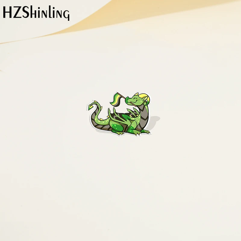 كارتون لطيف مثلي الجنس بيس فخر العلم التنين الاكريليك التلبيب دبوس الراتنج الايبوكسي الاكريليك دبابيس موضة مجوهرات اكسسوارات