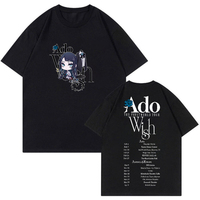 Ado Wish Merch The First World Tour T-shirt 2024 Crewneck Short Sleeve Tee Harajuku Streetwear Men Women Fashion Clothes