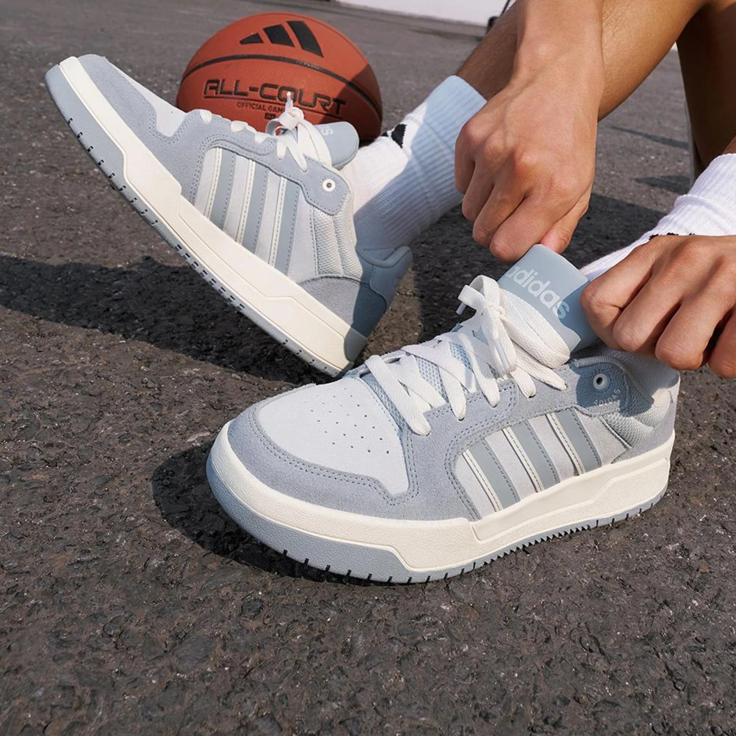 Adidas genuine ENTRAP men's and women's wear-resistant lightweight casual sports board shoes KI8458