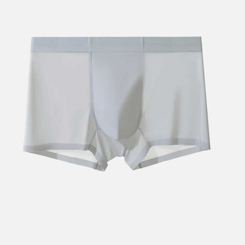 20D Ultra-Dünne Transparente Eisseide Herrenunterwäsche 3A Antibakterielle Atmungsaktive Schnelltrocknende Nahtlose Boxershorts