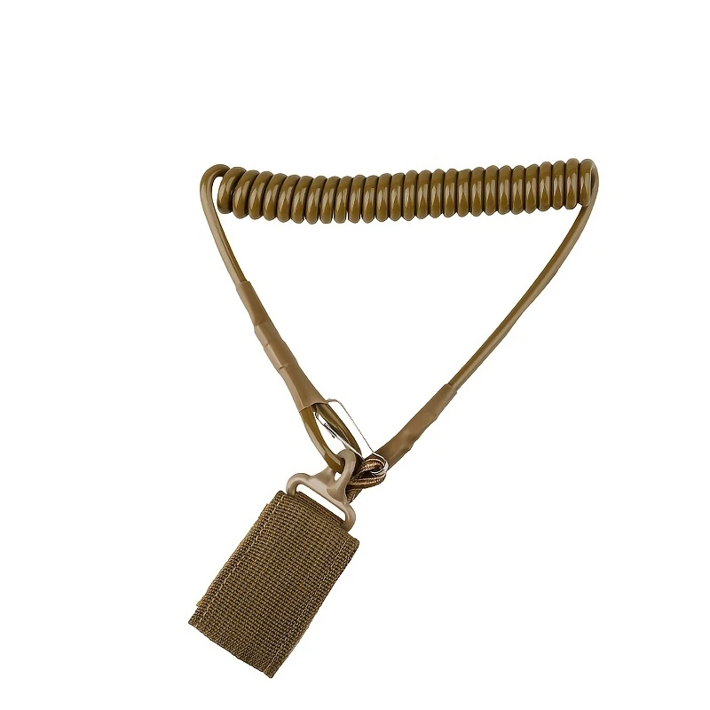 Tactial Elastic Anti-lost Lanyard Spring Safety Strap Gun Rope For Outdoor Hunting EDC Gear Backpack Lanyard Hunting Accessories