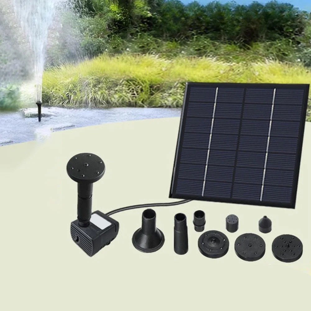 1.4W Solar Powered Water Pump with Tempered Glass Panel for Long Life in For Gardens Bird Baths and Small Ponds
