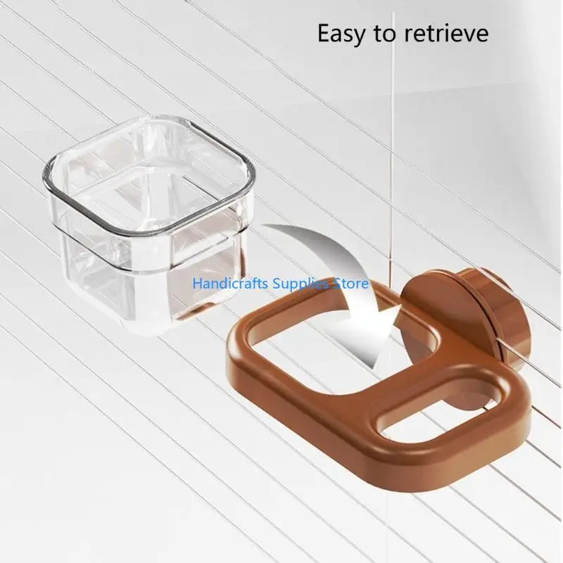 R1WA Plastic Bird Feeding Dish Bowl with Clip Hanging Cup for Home or Pet Store
