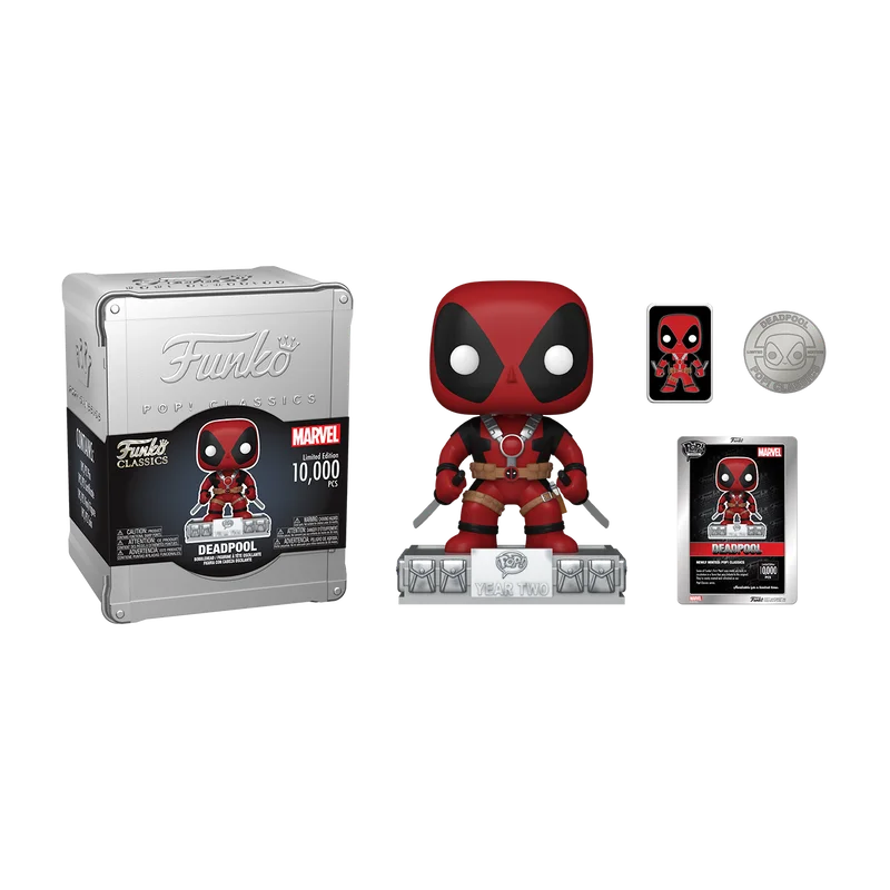 

Funko Pop Marvel Classics Deadpool Limited-edition 10000 PCS Peripheral Figurines Toys for Boys Gift Collectible Ornaments