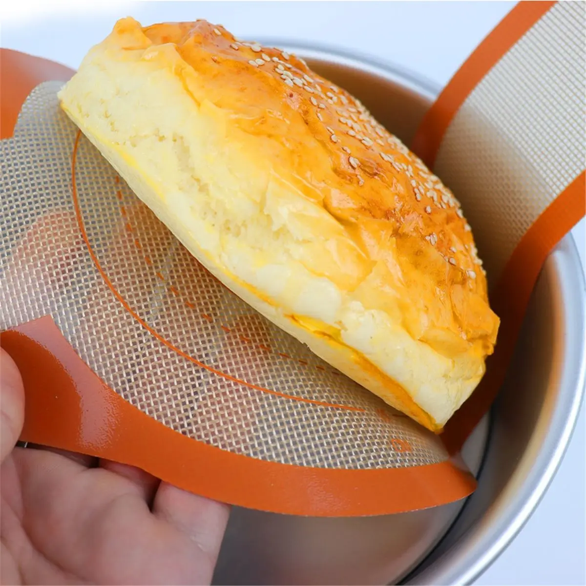 3 Pcs Non-Stick Silicone Bread Sling Dutch Oven Mat Set, Dough Lifter Liners with Longer Handles for Baking