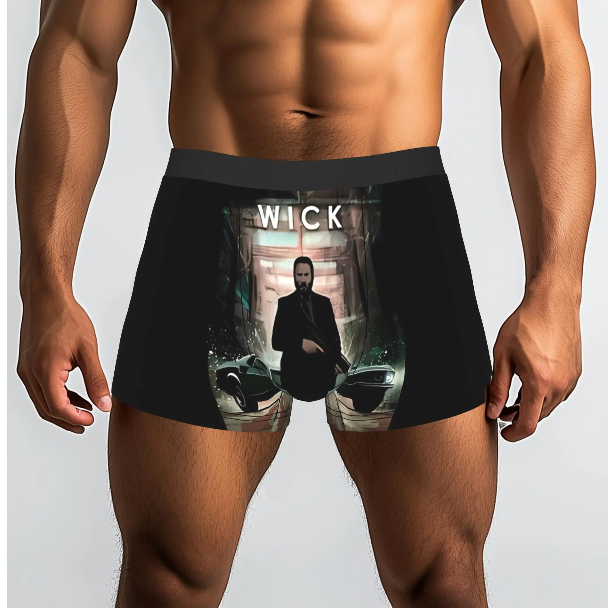 WICK Man Black Danger John Wick Underpants Homme Panties Male Underwear Ventilate Shorts Boxer Briefs