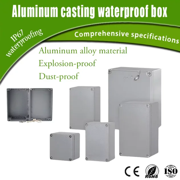 New Design IP67 Cast Aluminum Waterproof Case Outdoor Electronic Project Junction Box Sealed Terminal Enclosure for Electronics