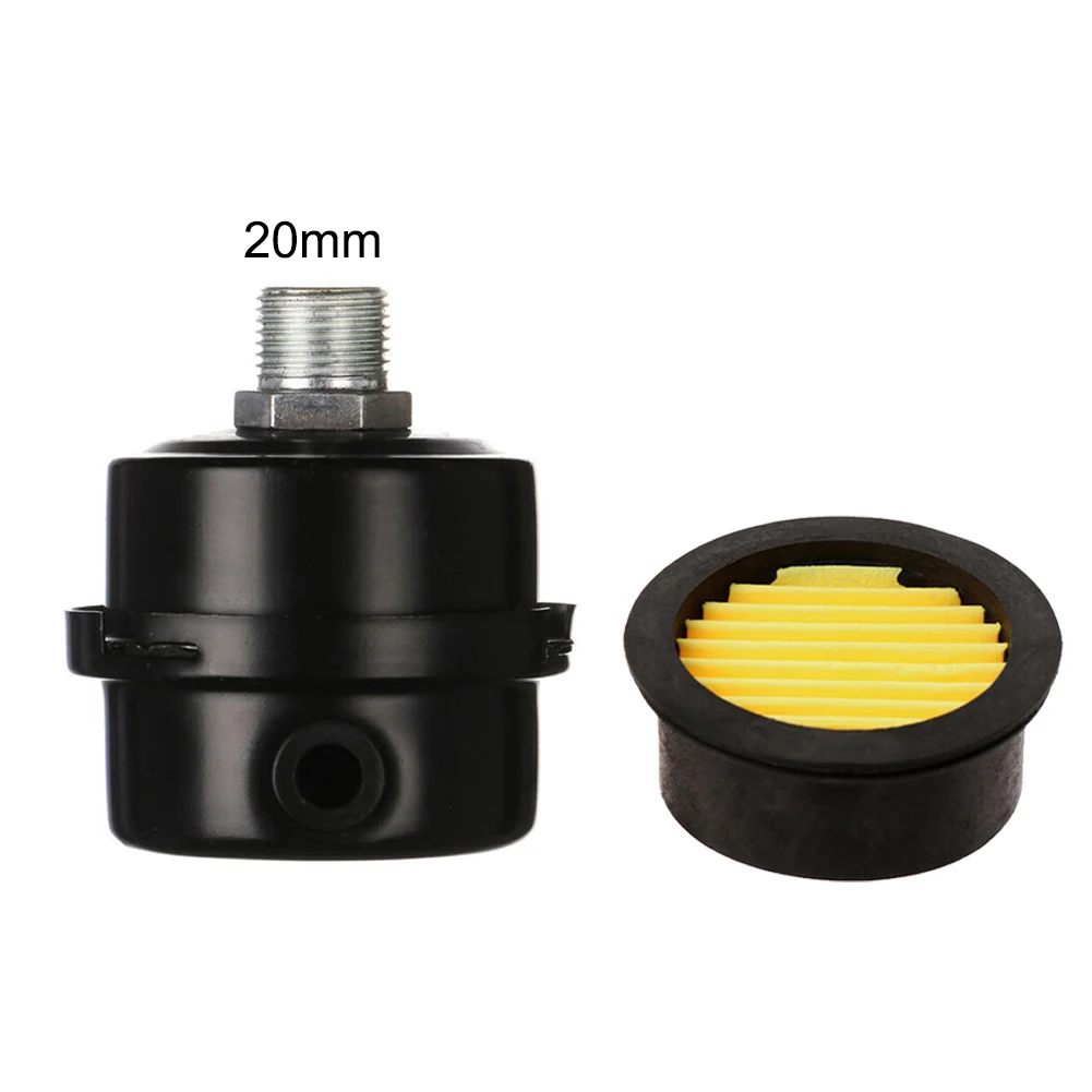 1pc 20mm Air Filter Air Compressor Spare Parts Metal Intake Filter Squelch Muffler For Generators Blowers Easy Installation