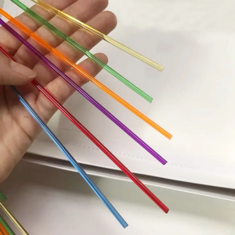 Diametro 3-20mm Aste acriliche colorate Asta di supporto Asta in plexiglass per accessori materiali modello architettonico fai-da-te Lunghezza 495mm