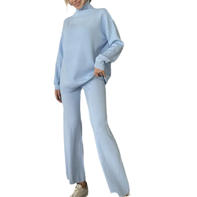 2025 Fashion CHIC Fall/Winter Wide Wildberries Women's Knitwear High Neck Soft Sweater Set