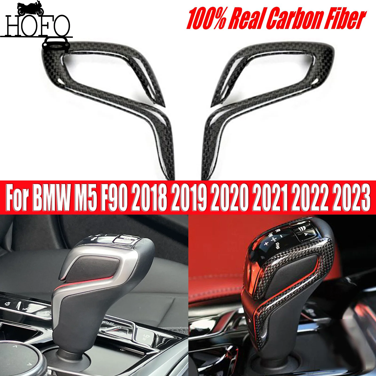 

Real Carbon Fiber Replace Gear Shift Knob Cover For BMW X3M X4M 2019+ M5 F90 18+