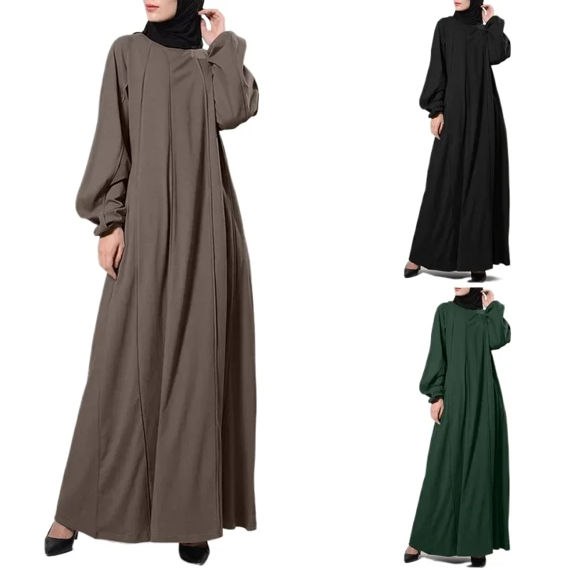 

3XL новые элегантные мусульманские женские шифоновые платья модные однотонные марокко арабский длинный халат Дубай кафтан ислам скромный Ид Абаяс