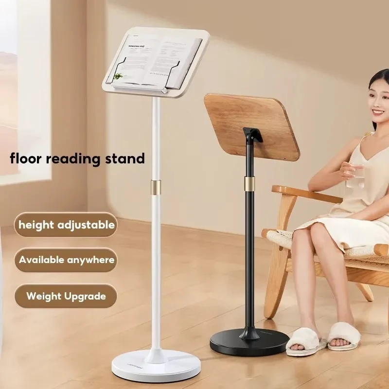 MoZhao Floor Book Stands Lifting Telescopic Bookshelf Sheet Music Stand Picture Book Clip Fixed Book Stand Reading Stand