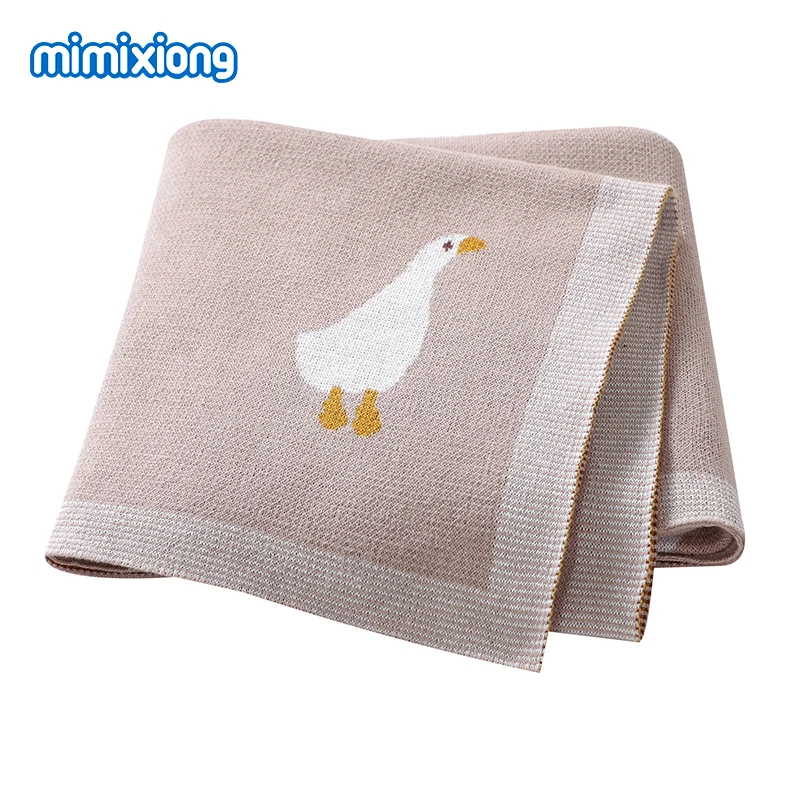 Baby Blankets Quilts 90*70cm Knitted Newborn Boys Girls Stroller Basket Swaddle Wrap Sleeping Sack Infant Cotton Bedding Covers