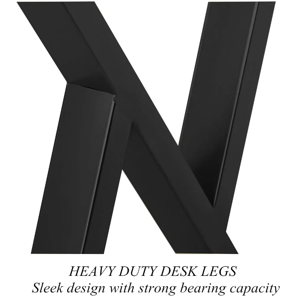 Pernas de mesa de metal resistentes para mesas de jantar e cozinha, 28 x 24, conjunto de 2, pernas de móveis de uso múltiplo