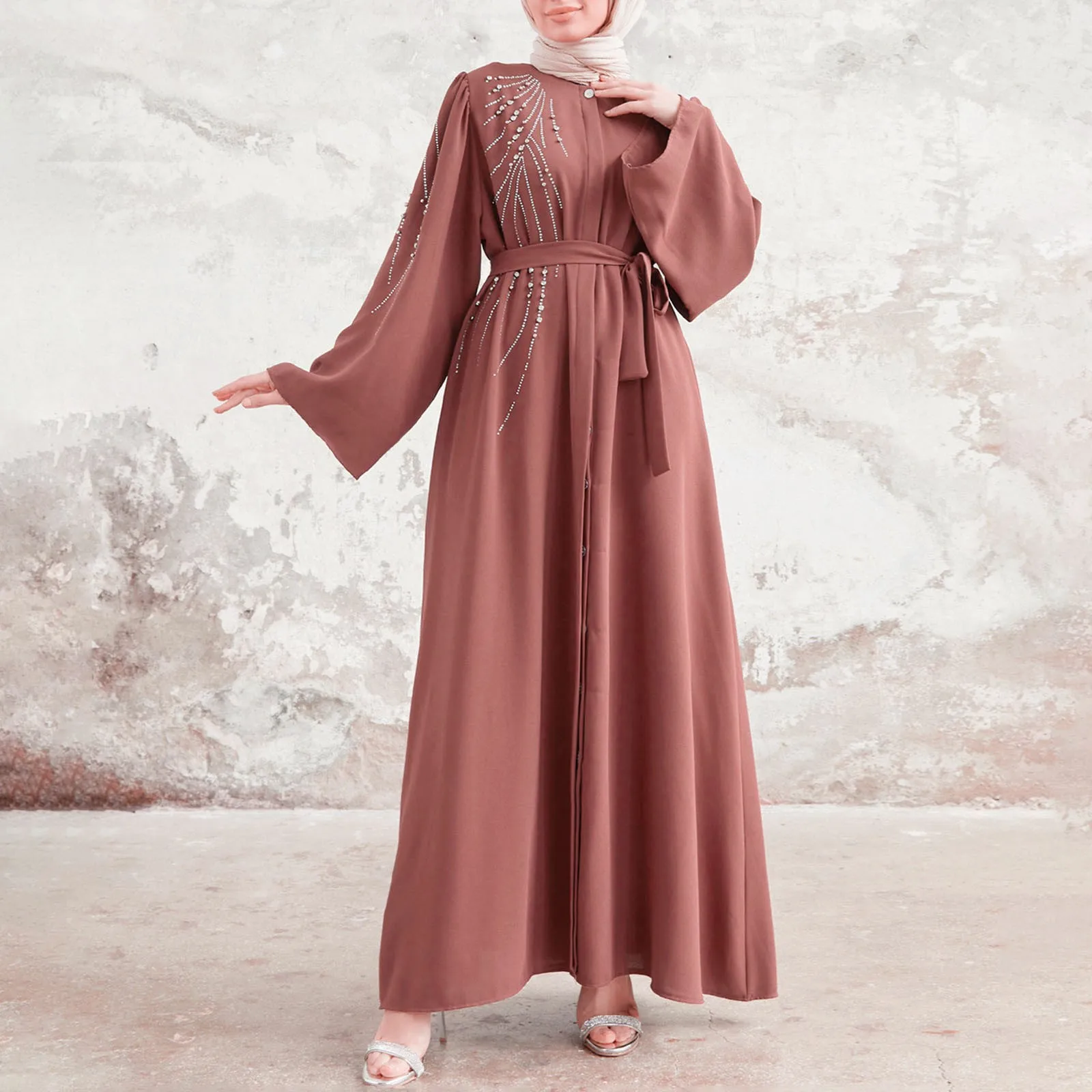 Ramadan Eid Dubai Elegant Abaya Kebaya Islam Muslim Kaftan Modest Dress For Women Robe Musulmane Caftan Marocain Femme Vestidos