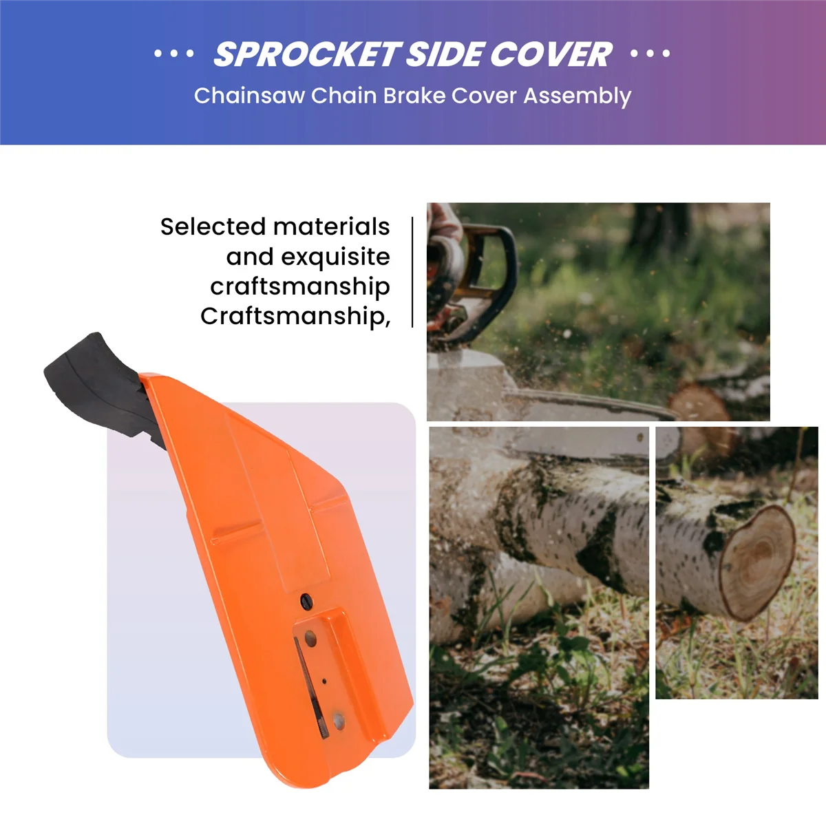 ABZV-Chain Brake Clutch Sprocket Side Cover 537033501 for Husqvarna 362 365 371 372 385 390 570 575 576 Chainsaws