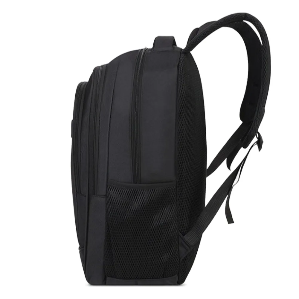 

Solid Color Men Business Backpack Lightweight Multi Layer Student School Bags Black Waterproof Men Laptop Backpack College