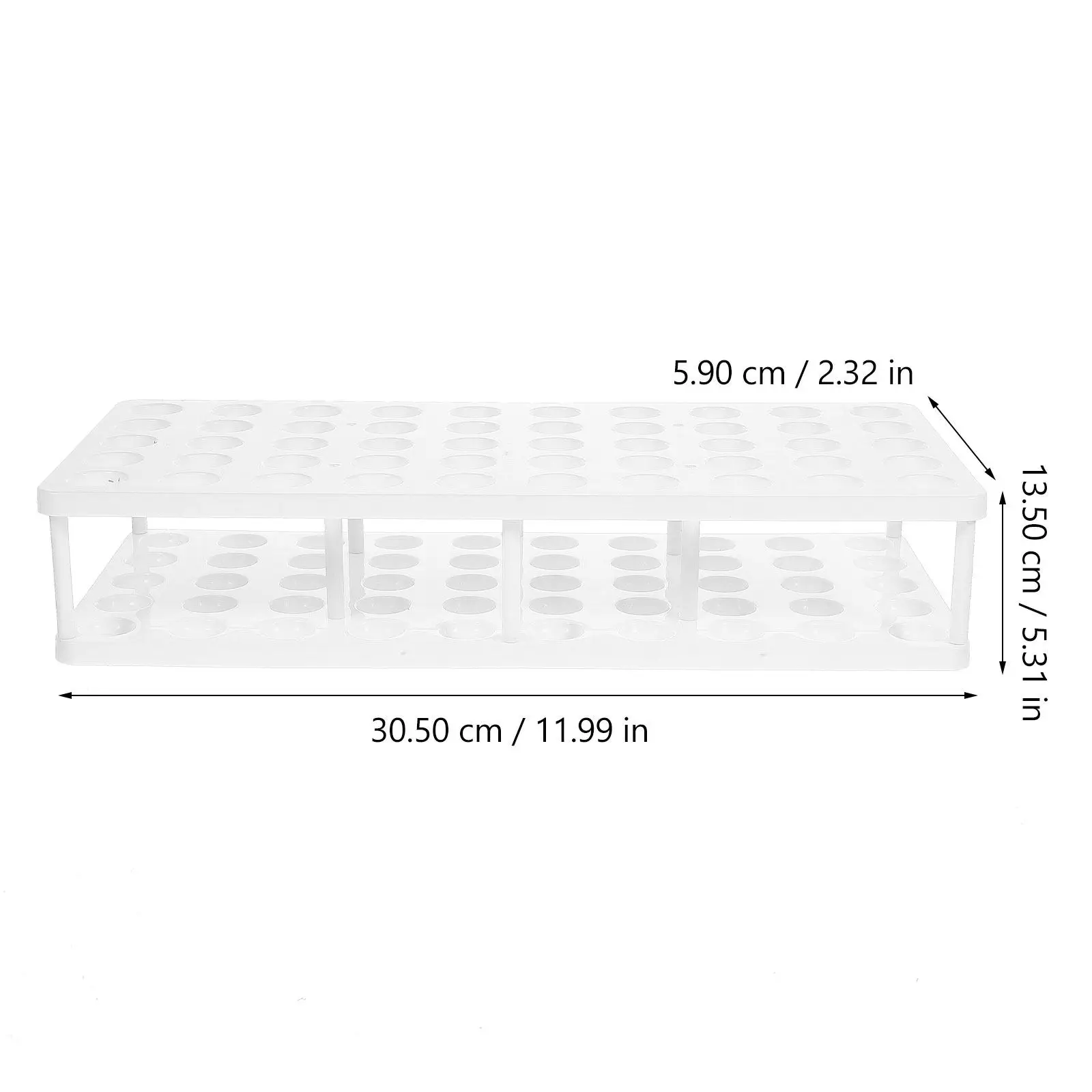 50 Holes Test Tube Rack Plastic Reusable Laboratory Centrifuge Tube Holder Sampling Storage Organizer For Research Clinical view 2