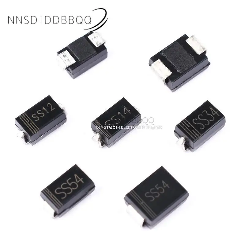 SS12/14/34/54 Surface Mount 1N5817 5819 5822 5824SMB SMD Schottky Rectifier diode Transistor SMA Electronics Components