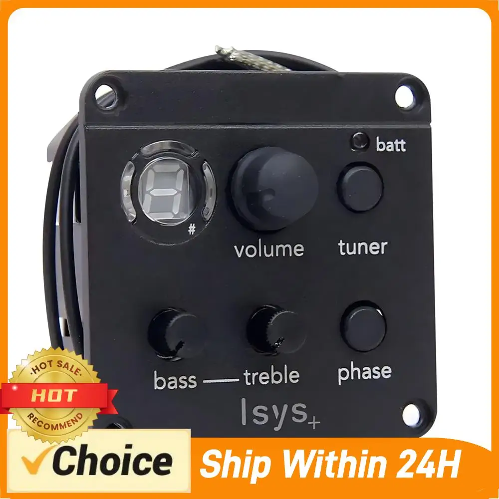 Preamplificador con Mezclador de Micrófono para Guitarra Acústica, Ecualizador para Guitarra Acústica Clásica, Afinador, Pastilla Piezoeléctrica, Ecualizador para Accesorios Fishman ISYS+