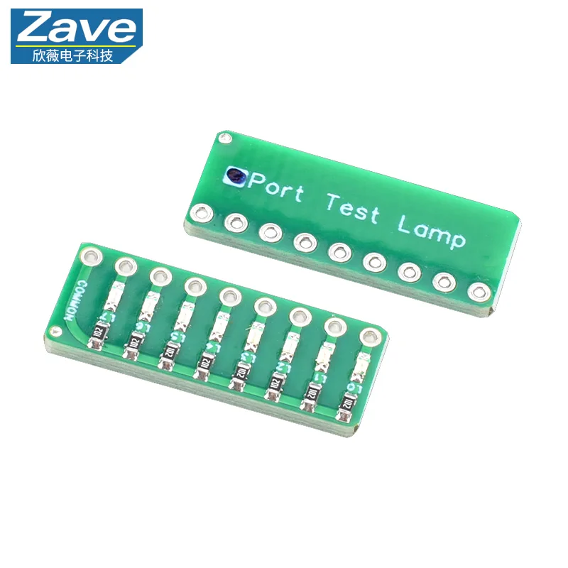 8-Segment LED Port Test Lamp, Running Water Indicator Light, Available in Red, Green and Blue