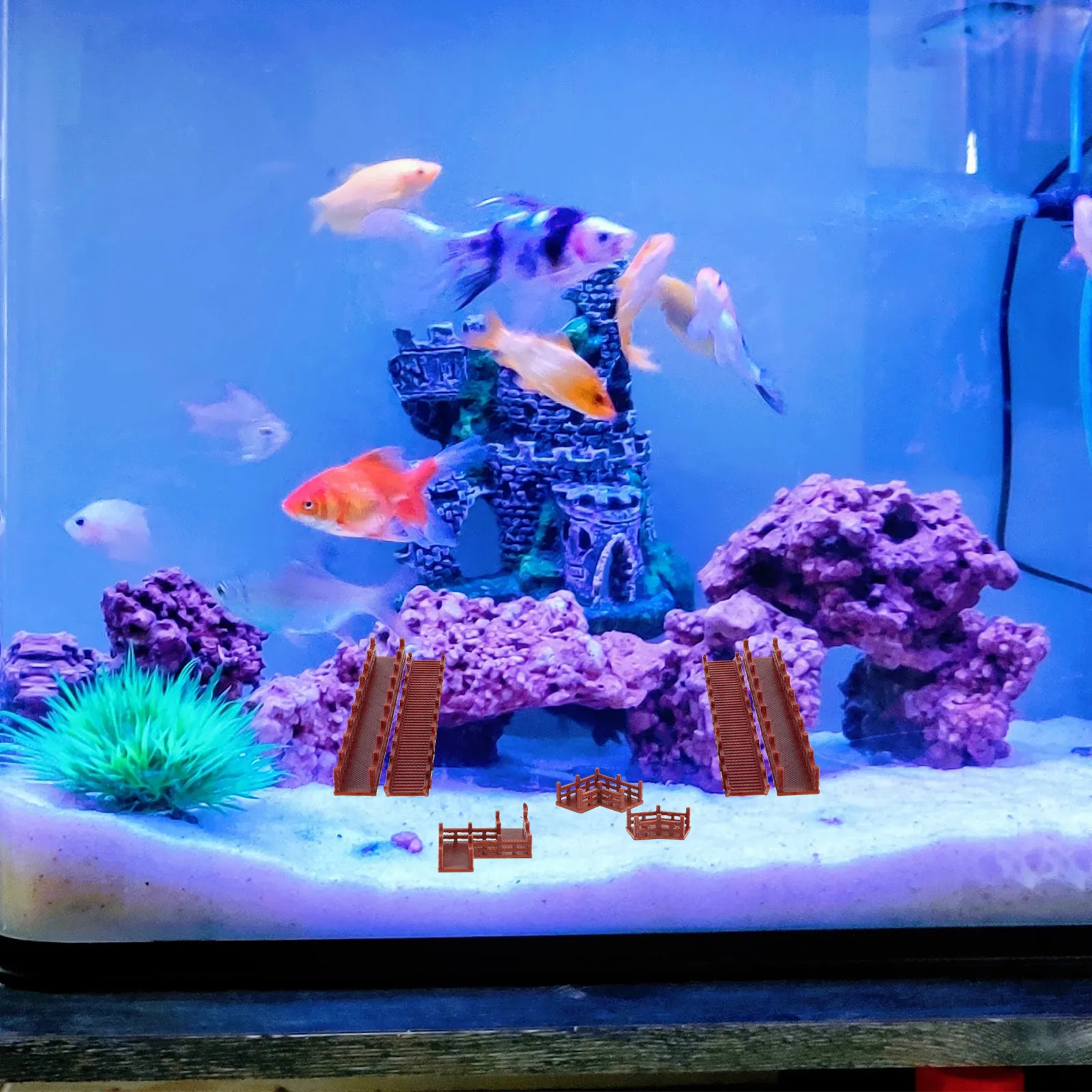Miniature Ancient Architecture Staircase Extension for Aquarium Decoration Terrarium Setup Fairy Garden Landscape DIY Kit