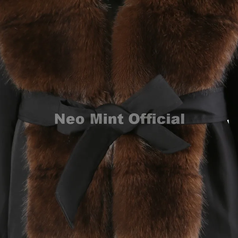 Neo Mint 2026 Winter Luxury Fur Collar Puffer Parka Jacket Women Warm Padded Quilted Coat Iconic Fashion Girls Outerwears