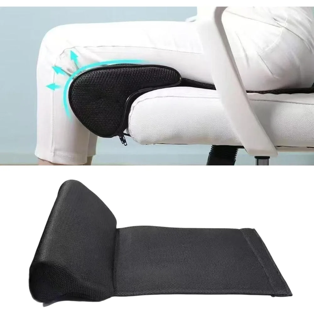 Ergonomic Car Leg Extender Cushion, Adjustable Thigh Support Pad with Detachable Zipper Foam for Car Office Chair Long Sitting