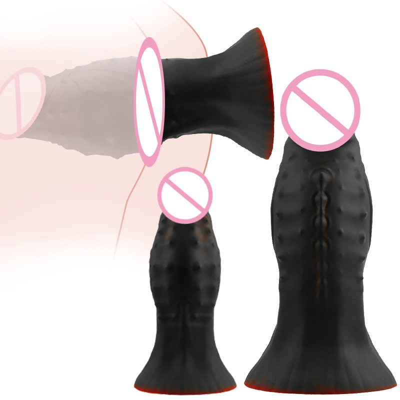 Consolador con forma de pez globo Extra grande de 25cm, masturbador de pene Artificial, masajeador de próstata, estimulador del punto G, dilatador Anal, juguete Sexy