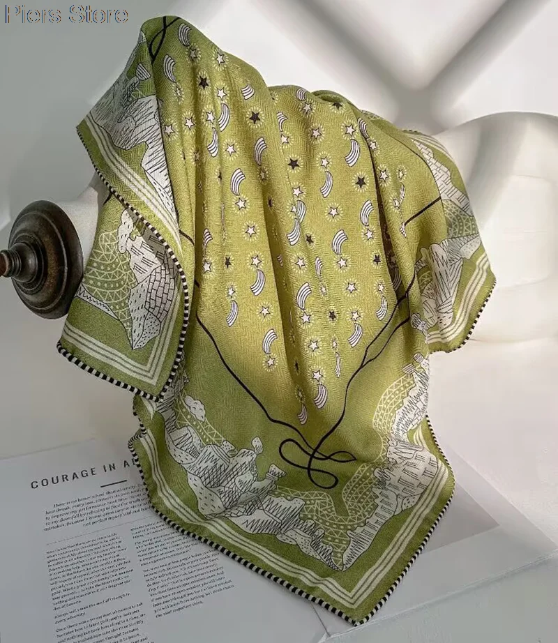 

70% wool & 30% silk scarf Shawls 65X65cm Soft Silky Pashmina Shawl Wrap Scarf in Pure Winter Ladies Spring Scarves for Woman