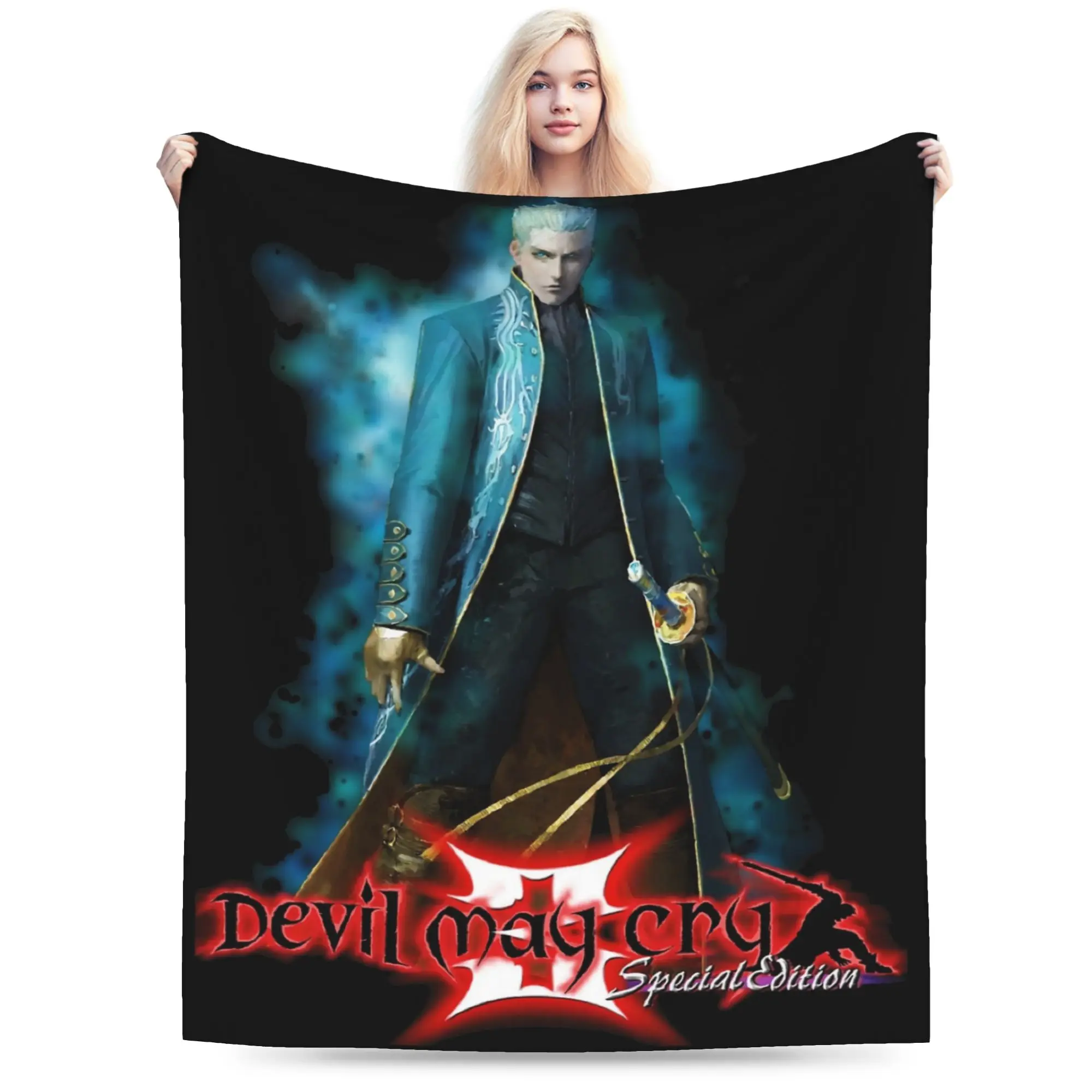 Devils May-Cry 3 Printed Blanket For Men Women Super Soft Warm  Throw Blankets for Sofa 50x60 Inches Multiple Sizes