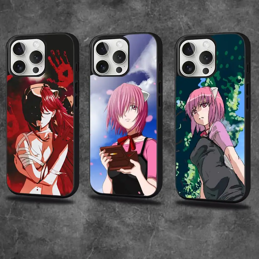 

Amine Elfen Lied Lucy Phone Case For iPhone 17,16,15,14,13,12,11,Pro,Max,Plus,Mini,SE4,E Magnetic Magsafe Wireless Charging