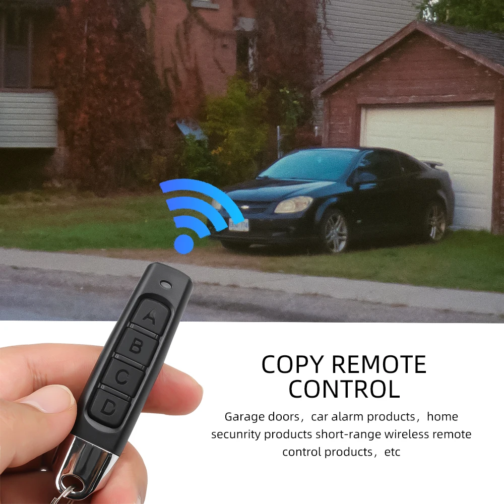 433MHz Cloning Remote Control Wireless 433MHz Clone Copy Remote Garage Gate Door Opener Remote Key Duplicator for Home Safety