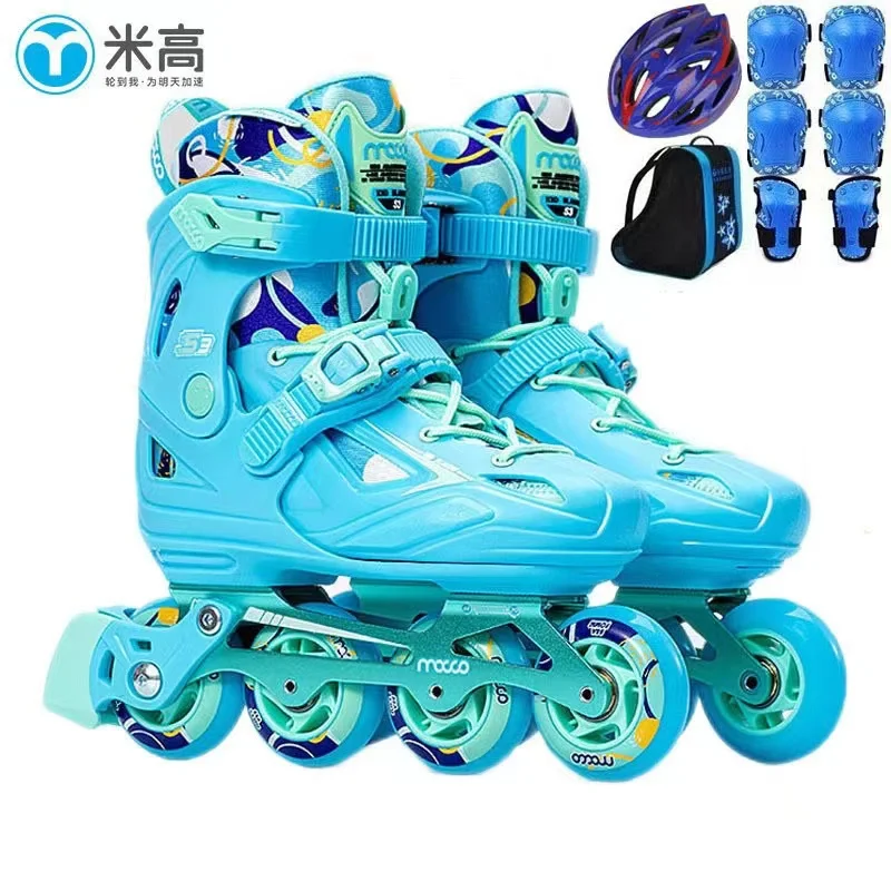 Size Adjustable Inline Roller Skate Shoes Racing Speed Street Skating 4-Wheels Gifts Professional Sliding Sneaker 4* 62mm/ 64mm