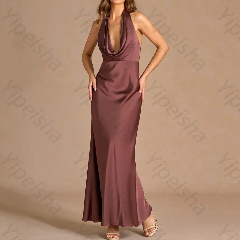 

Элегантные вечерние платья без рукавов с открытой спиной, сексуальное платье с открытыми плечами, изысканные платья высокого качества для выпускного вечера для женщин по индивидуальному заказу